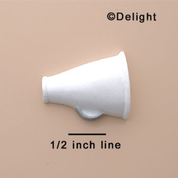 0309* tlf - Megaphone White (Left & Right) - Resin Decoration