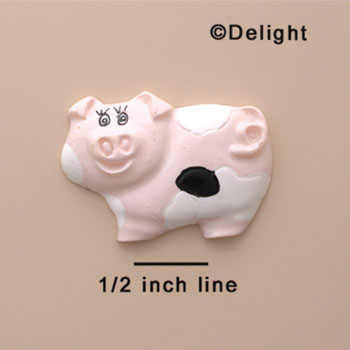 0336* ctlf - Medium Pink Pig (Left & Right) - Resin Decoration