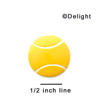 0375 - Tennis Ball - Yellow Medium - Resin Decoration