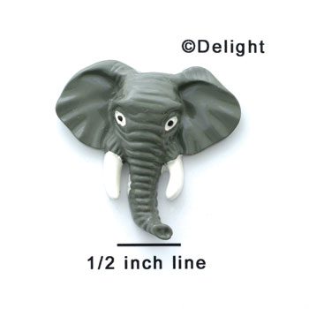 0389 tlf - Large Elephant Face - Resin Decoration