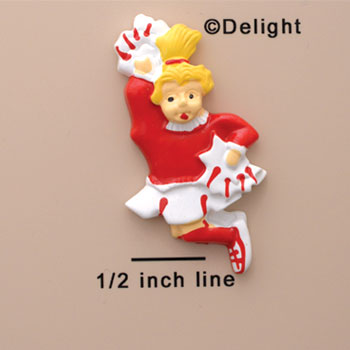0550* tlf - Cheerleader Red Blonde (Left & Right) - Resin Decoration