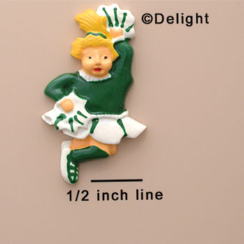 0551* - Cheerleader Green Blonde (Left & Right) - Resin Decoration