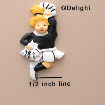 0553* - Cheerleader Black Blonde (Left & Right) - Resin Decoration