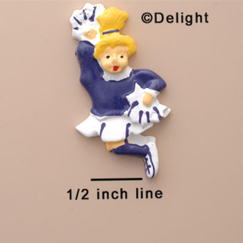 0555* tlf - Cheerleader Purple Blonde (Left & Right) - Resin Decoration