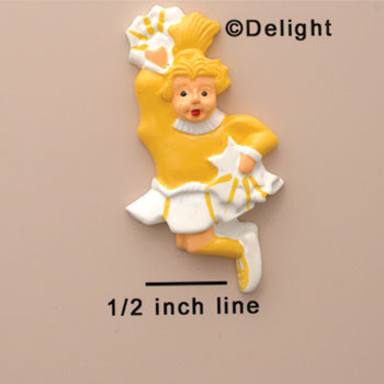 0556* - Cheerleader Yellow Blonde (Left & Right) - Resin Decoration