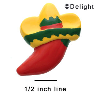 0600* - Jalapeno with Sombrero (Left & Right) - Resin Decoration