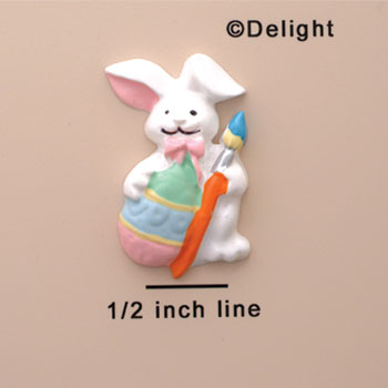 0641 tlf - Bunny with Paint Brush - Resin Decoration