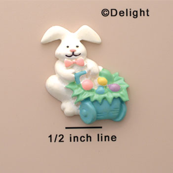 0644 - Bunny - Egg Cart - Resin Decoration