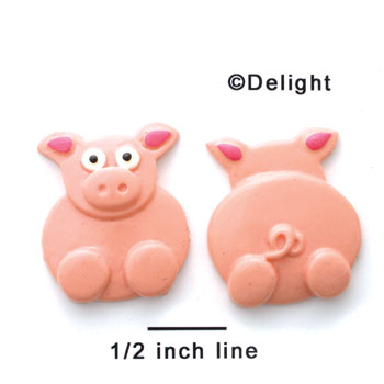 0660 tlf - Pig - Front & Back Assorted - Resin Decoration