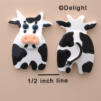0661 tlf - Cow - Front Back Assorted - Resin Decoration