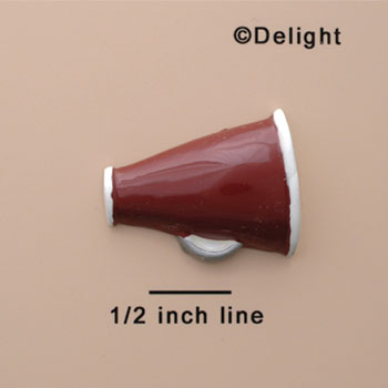 0798* ctlf - Megaphone Maroon (Left & Right) - Resin Decoration