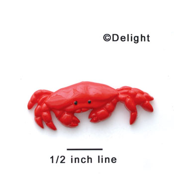 0828 tlf - Medium Red Crab - Resin Decoration