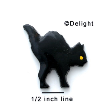 0848* - Medium Arching Black Cat (Left & Right) - Resin Decoration