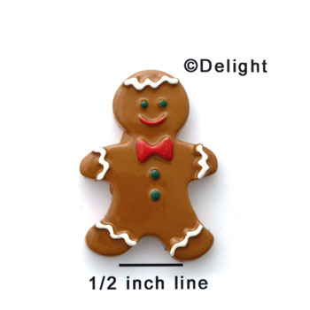 0854 tlf - Large Gingerbread Boy - Resin Decoration