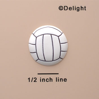 0870 ctlf - Medium White Volleyball - Resin Decoration