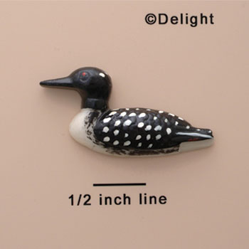1118 - Medium Loon Bird - Resin Decoration