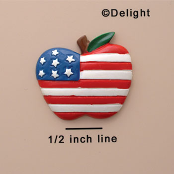 1149 - Medium USA Apple - Resin Decoration