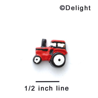 1152* ctlf - Mini Red Tractor (Left & Right) - Resin Decoration