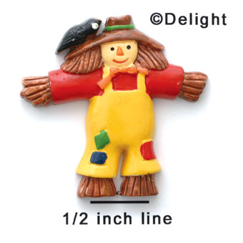 1725 - Medium Scarecrow with Brown Hat - Resin Decoration