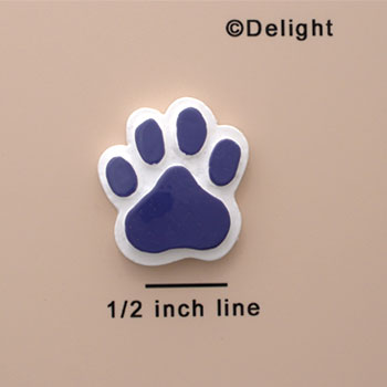 1820 tlf - Medium Purple Paw - Resin Decoration