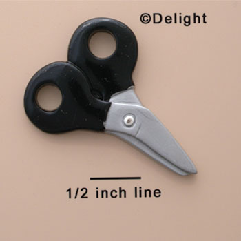 1837 - Medium Black Scissors - Resin Decoration