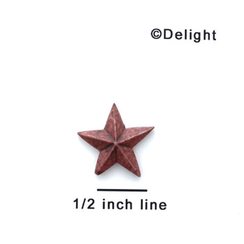 5411 - Star Burgundy Small Matte - Resin Decoration