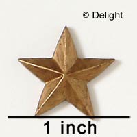 5412 - Star Gold Small Matte - Resin Decoration