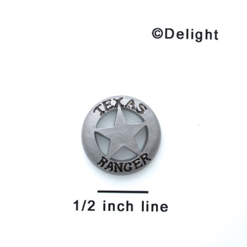 5427 - Texas Ranger Badge Small Matte - Resin Decoration