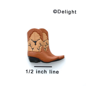 5455 - Boots Longhorn Matte Mini (Left & Right) - Resin Decoration