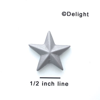5476 - Matte Silver Star - Resin Decoration