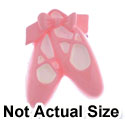 2209 tlf - Medium Pink Ballet Shoes with Bow - Resin Decoration