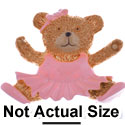 2223 tlf - Medium Pink Ballet Bear - Resin Decoration