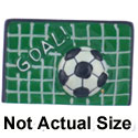 2527 - Soccer Goal Net with Soccerball - Resin Decoration