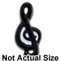 3187 tlf - Small Black & White Clef Note - Resin Decoration