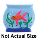 3287 - Fishbowl Gold Fish Medium - Resin Decoration