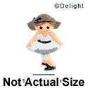 3400 - Ballet Girl Tutu White Medium - Resin Decoration