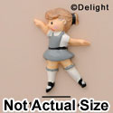 3401 - Ballet Girl Dance Gray Medium - Resin Decoration