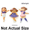 3408 - Ballet Girls Pink Purple 3 Assorted - Resin Decoration