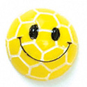5618 tlf - Smiley Face Soccer Ball - Flat Backed Resin Decoration